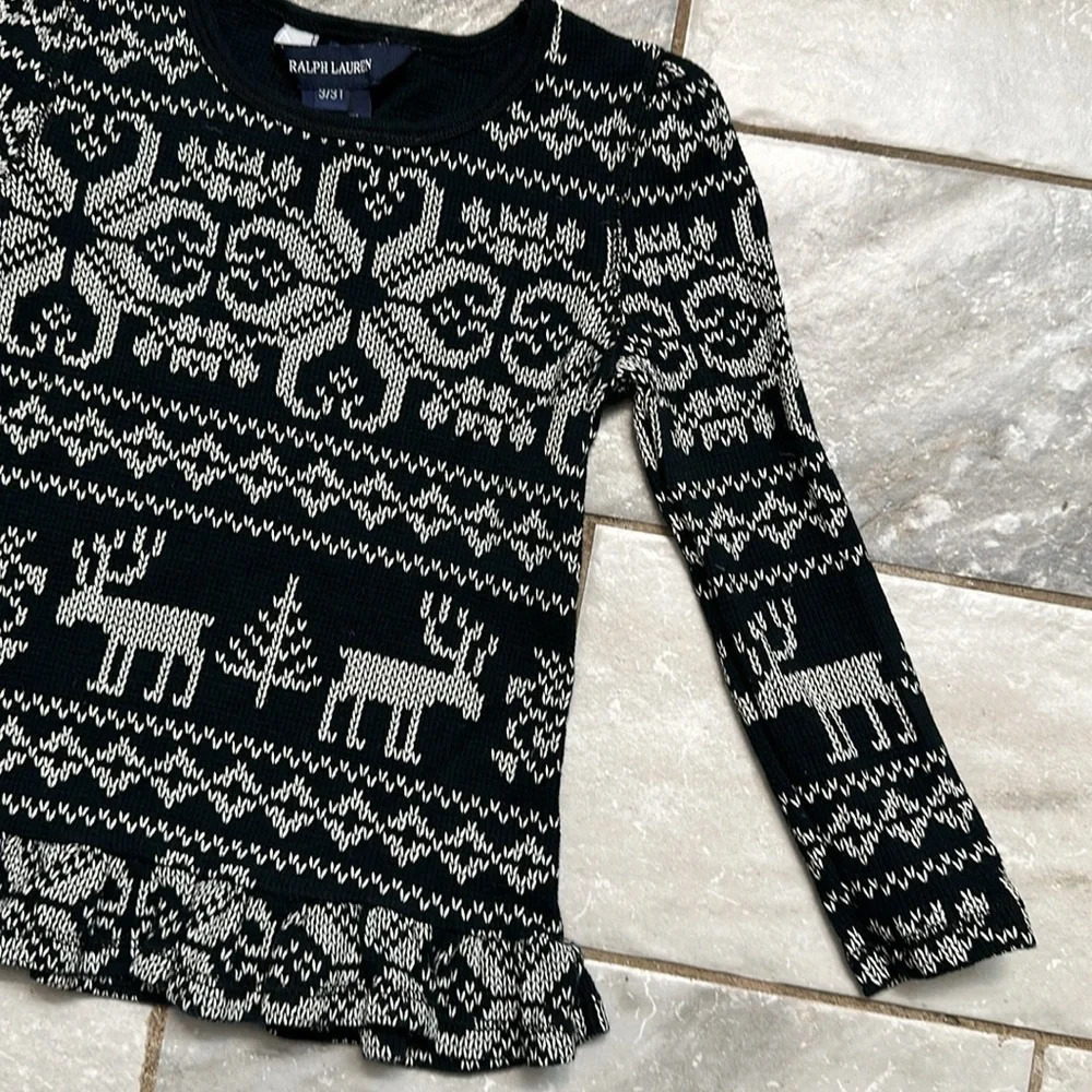 Ralph Lauren girls long‎ sleeve top size 3T - Picture 3 of 7